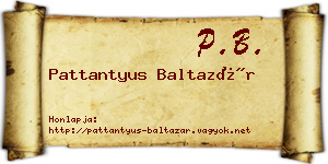 Pattantyus Baltazár névjegykártya